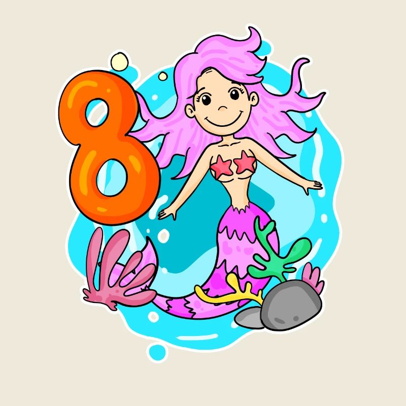 Fille de 8 ans sirène de 8 ans