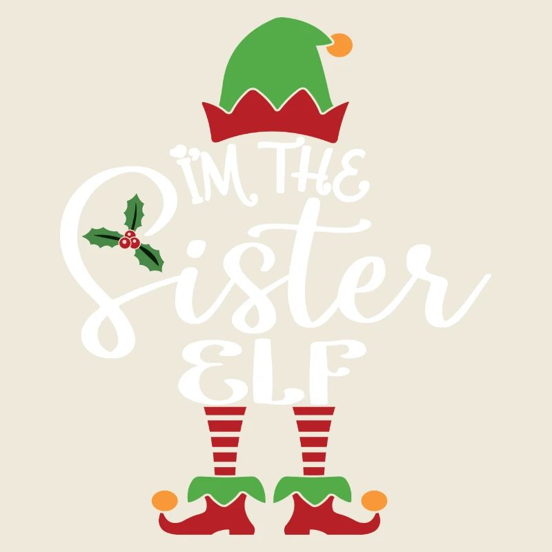 Schwester Elf Niedliches lustiges passendes Weihnachtskostüm