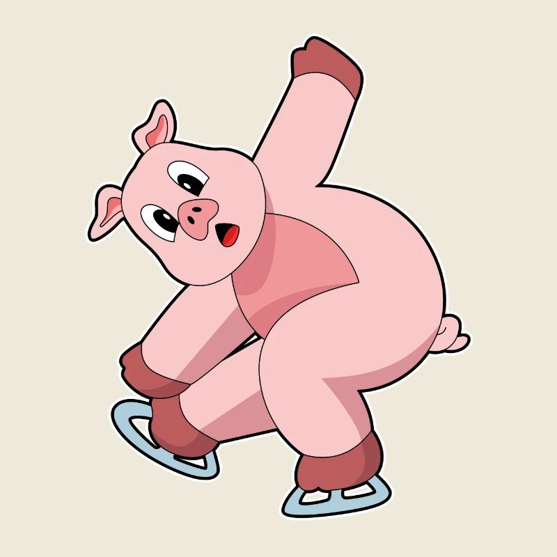Patins à glace pour cochons