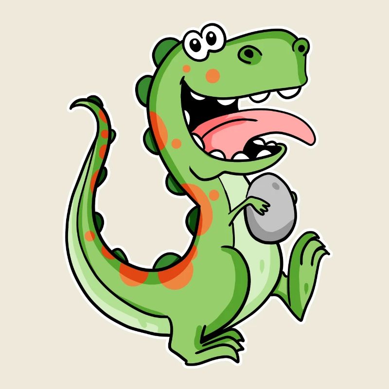 Dinosaure avec un bébé œuf de dinosaure