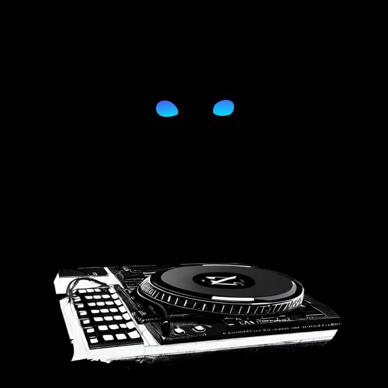 Cat DJ avec table de mixage