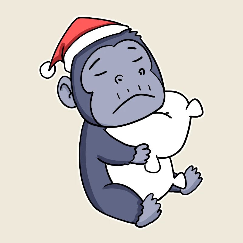 Gorilla Christmas Sleep Sleep Sleep
