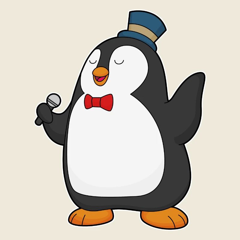 Chant du micro Penguin Singer