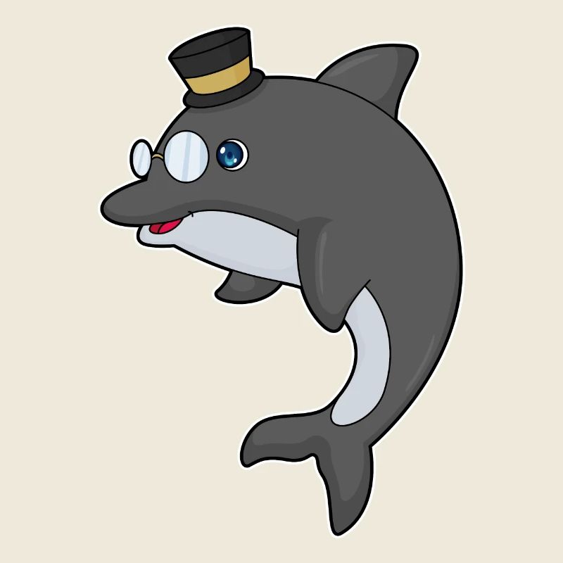 Dolphin Gentleman Top Hat