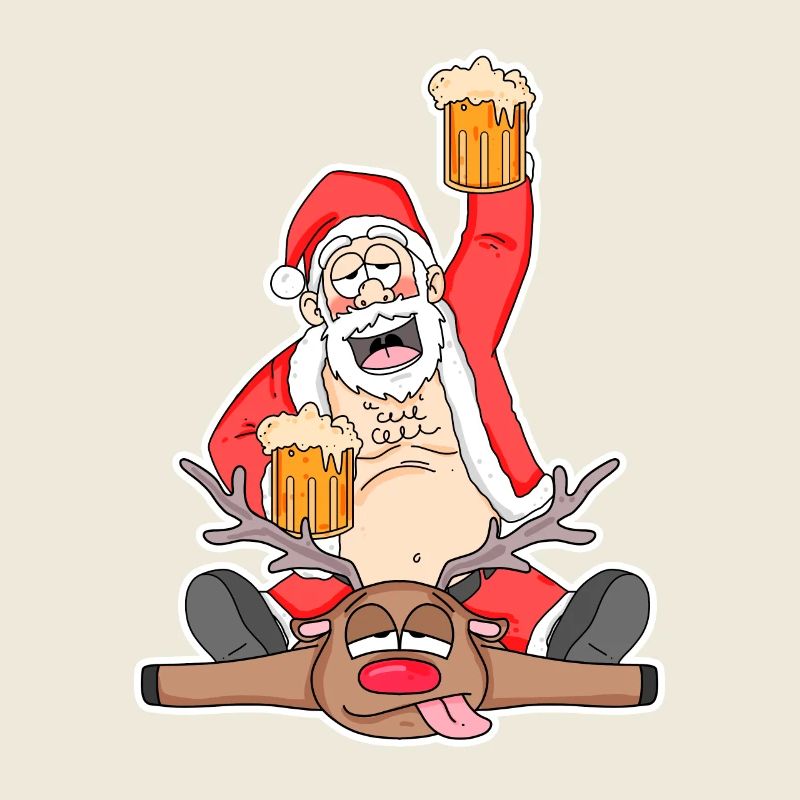 Santa Beer drôle de cerf
