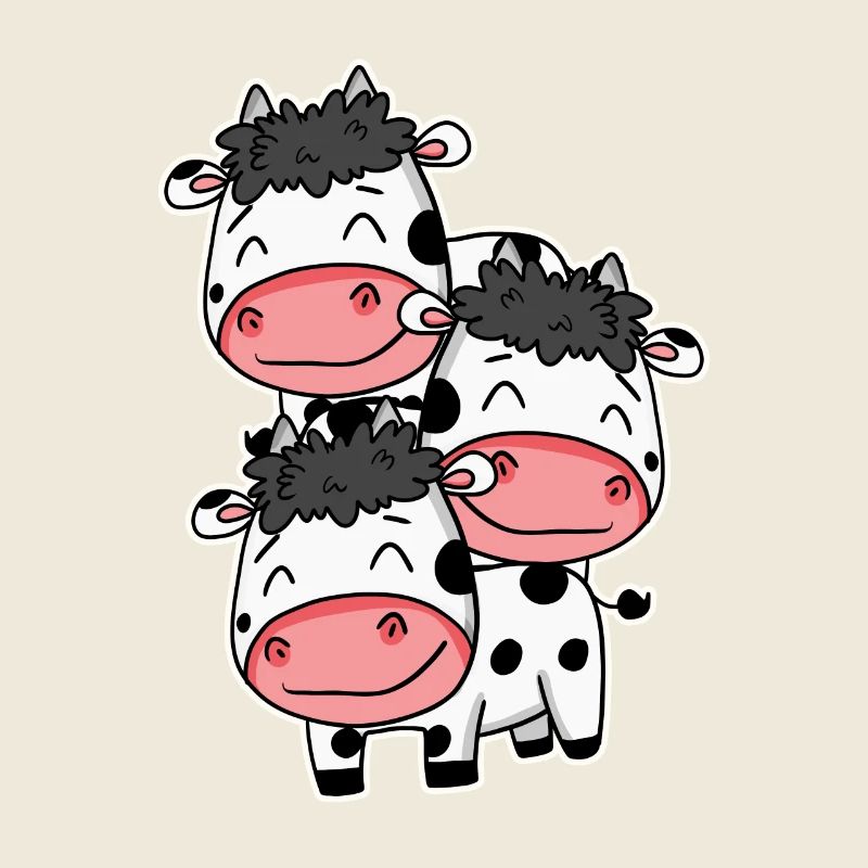Vaches mignonnes - motif de vache