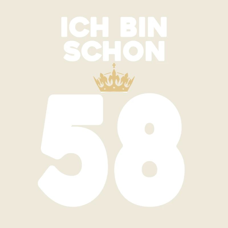 58. Geburtstag Geschenk - 58 Jahre mit Krone