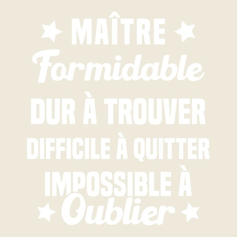 Maître Formidable Idée Cadeau Maître D'école