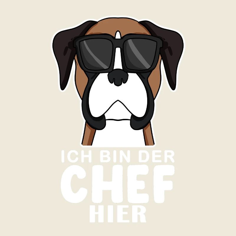 Hund Deutscher Boxer Cool Chef