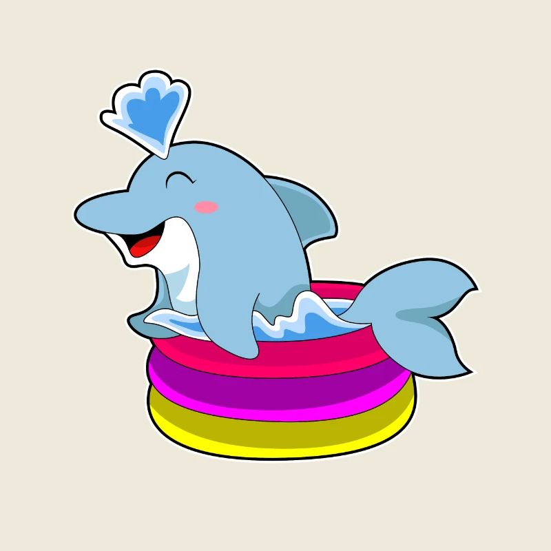 Dolphin Swimming Pool Summer