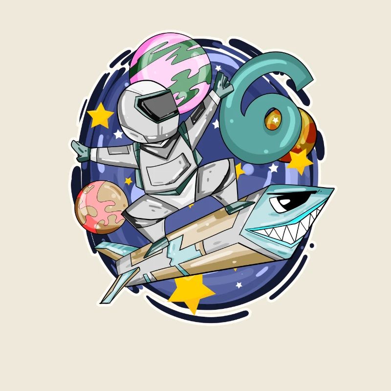 6 Years Young Astronaut Outer Space 6th Birthday