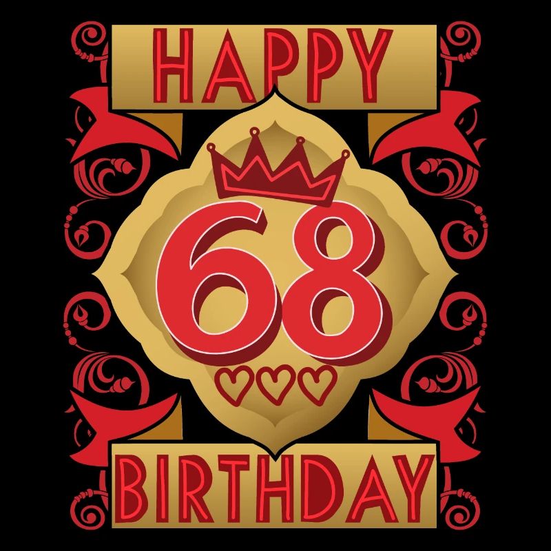 68th birthday 68 years old saying, vintage design