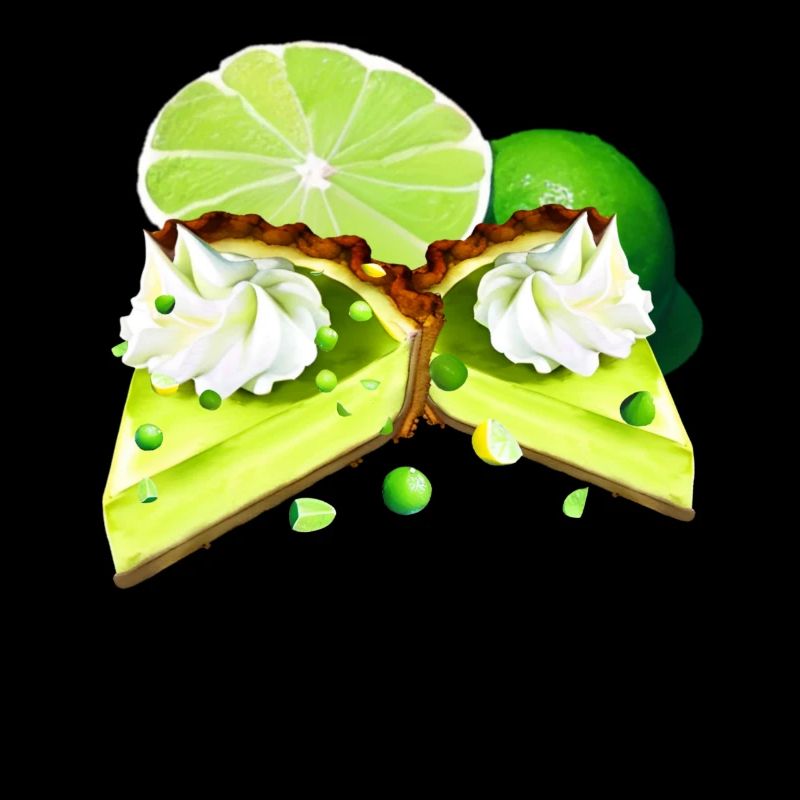 Morceaux clés de gâteau à tarte au citron vert