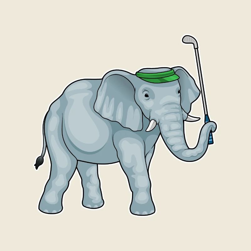 Elefant Golf Golfschläger