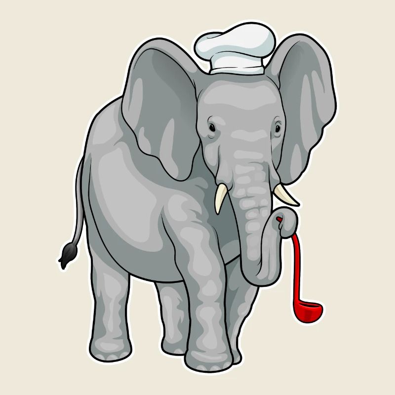 Cuillère cuisinière éléphant