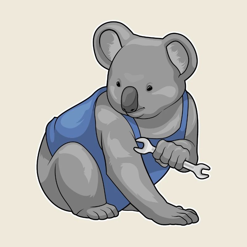 Koala Mechanic Wrench Workshop
