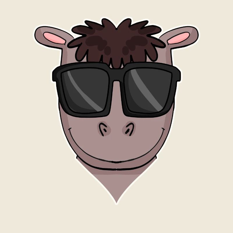 Pferd mit Sonnenbrille