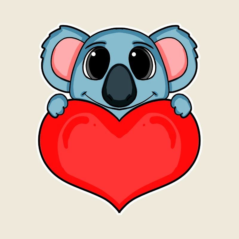 Koala mit Herz - Liebe Romantisch