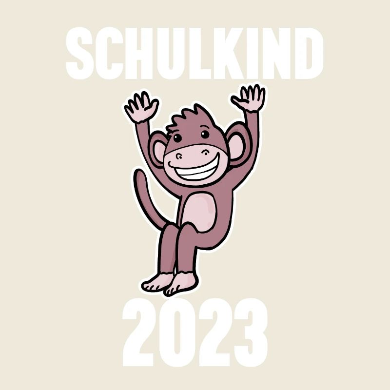 Schuldkind Einschulung Affe 2023