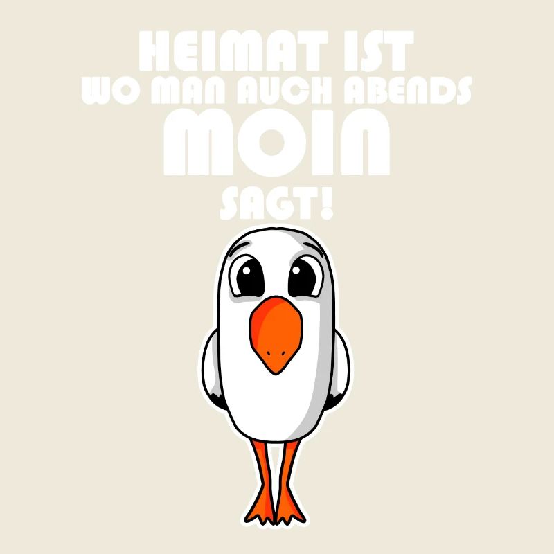 Nordsee Plattdeutsch Spruch Moin Möwe