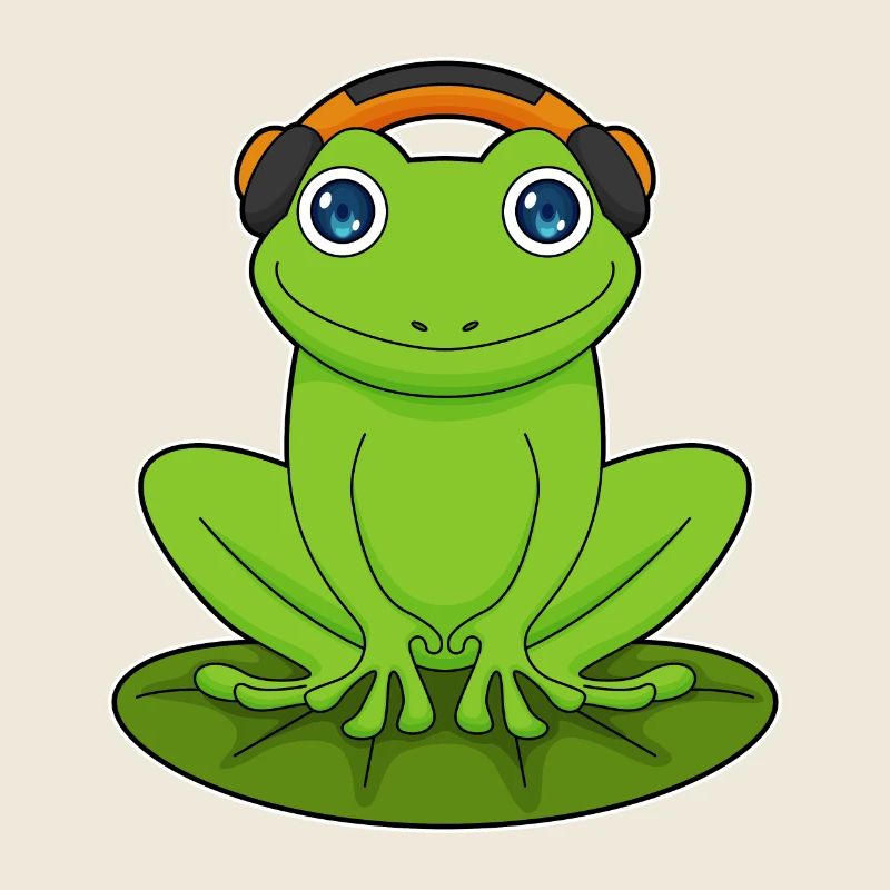 Frog Headphone Musique
