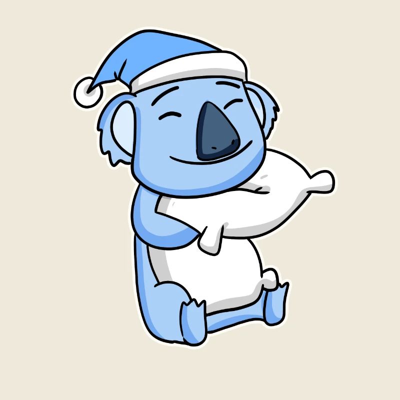 Koala avec oreiller et bonnet de couchage