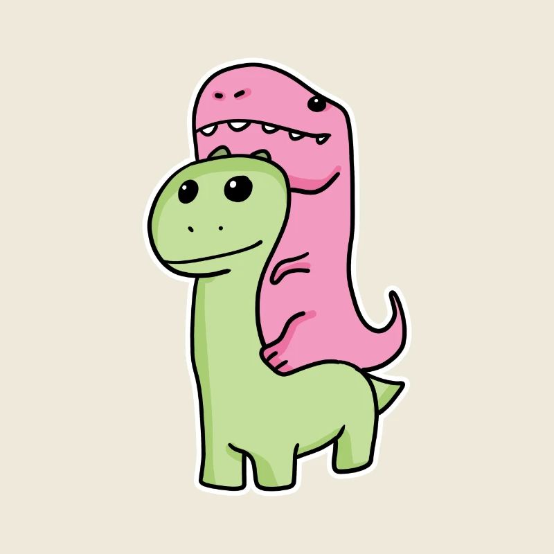Zwei Dinosaurier