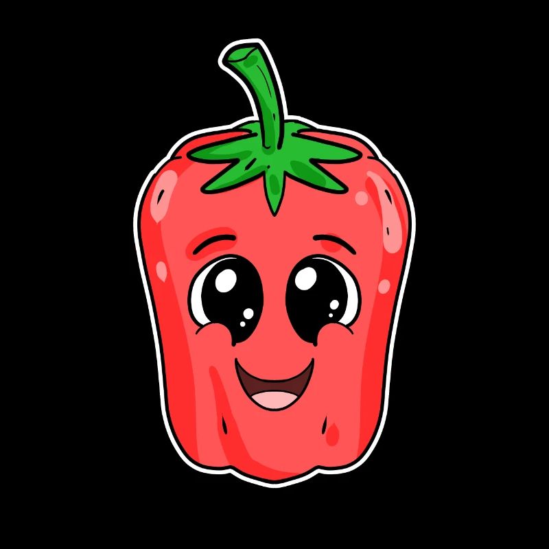 Motif de visage de poivre mignon