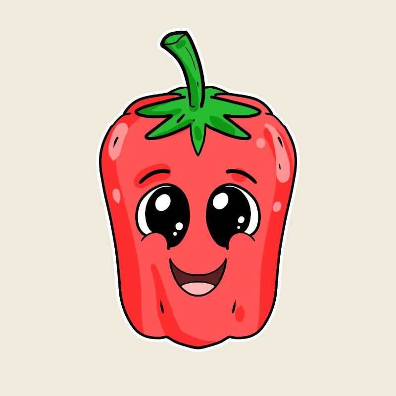 Pepper Face Motif Cute