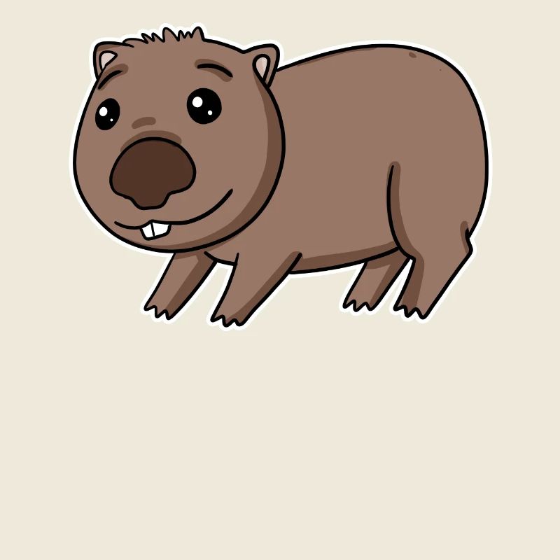 Wombat Motiv Beuteltier