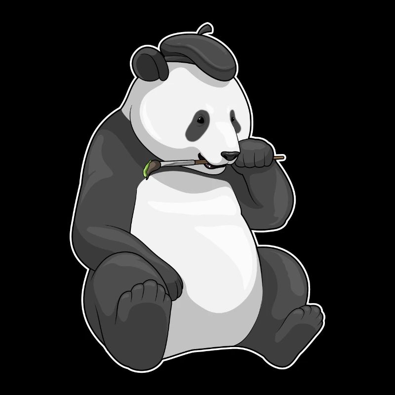 Panda Maler Pinsel Malen