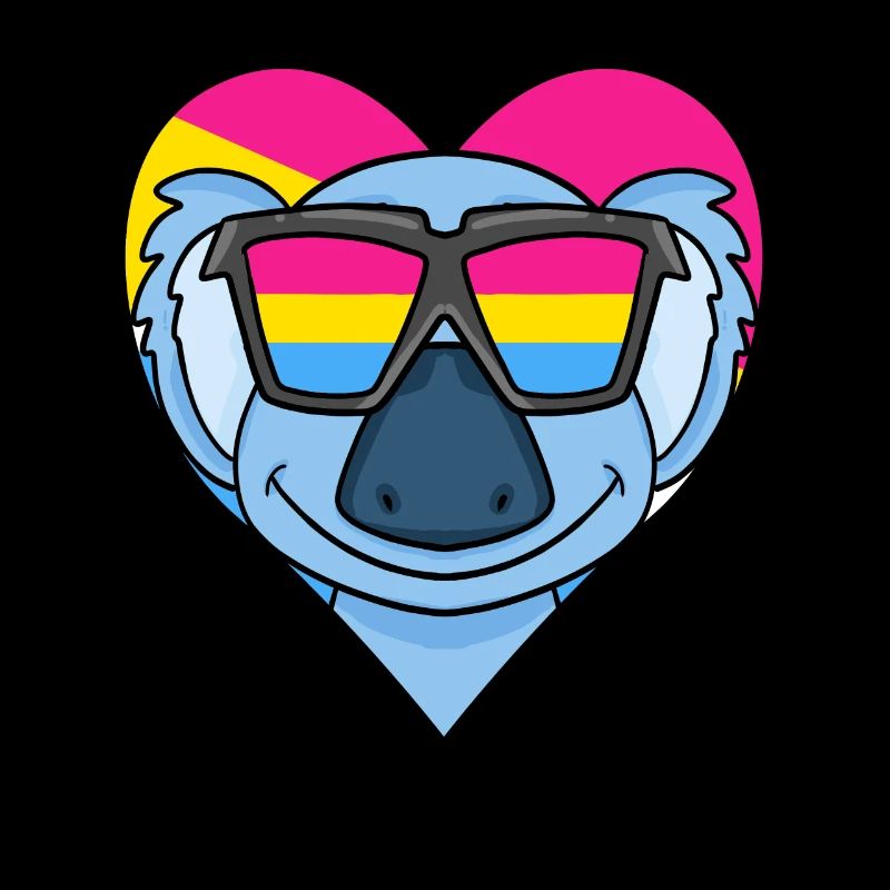 Pansexual Koala Heart Gift