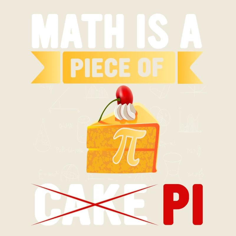 Math Pie Cake Illustration