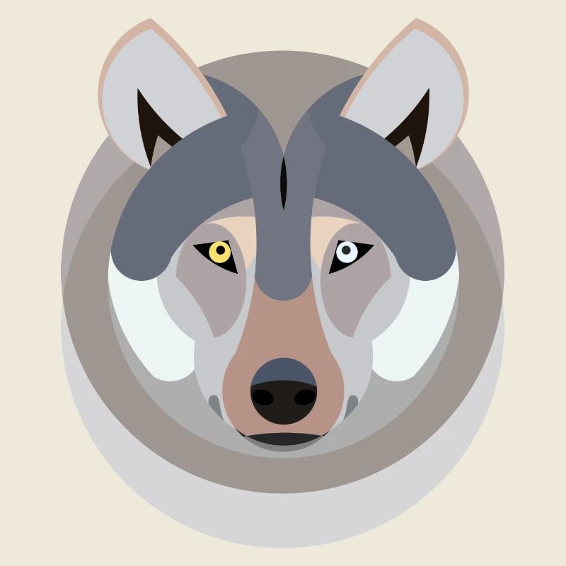 Wolf as a graphic