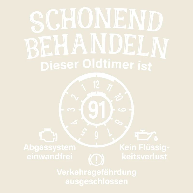 91. Geburtstag Schonend Behandeln Oldtimer Ist 91