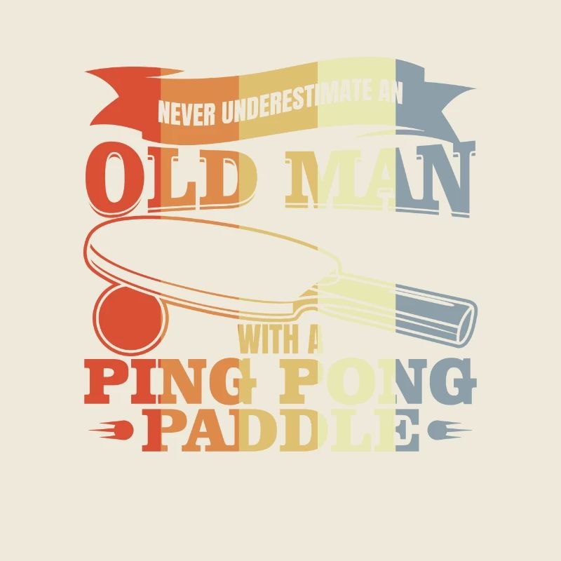 Old man table tennis player