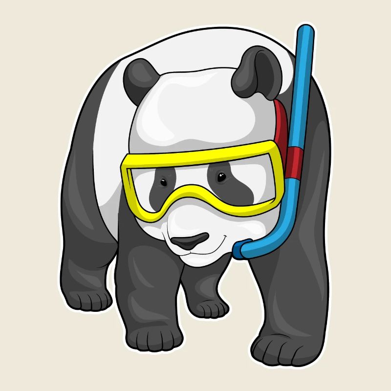 Panda Diver Snorkel Diving