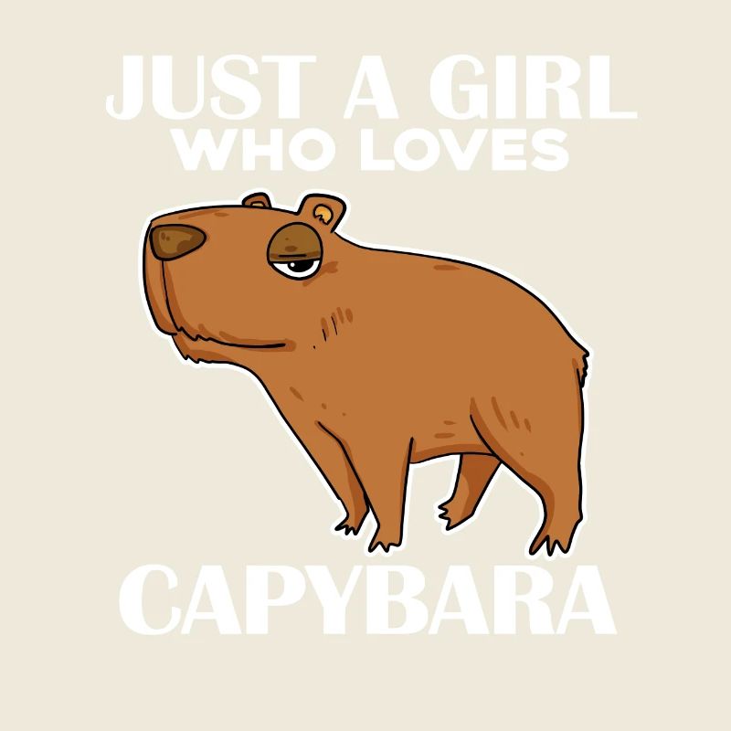 Capybara Mädchen Spruch