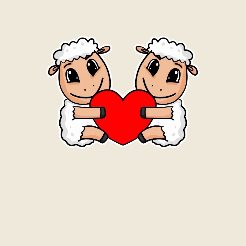 Sheep Heart Love Sheep