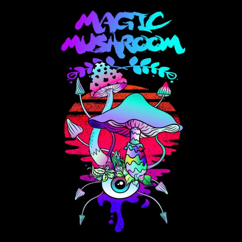 Magic Mushrooms Psychedelic Sunset