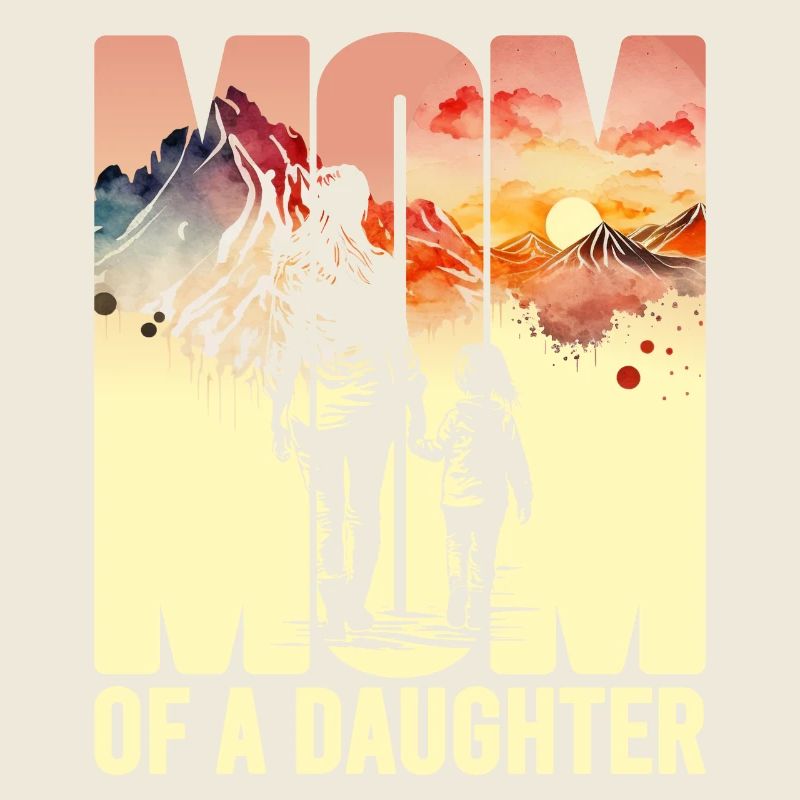 Mutter mit einer Tochter Muttertag Berge Mama Kind