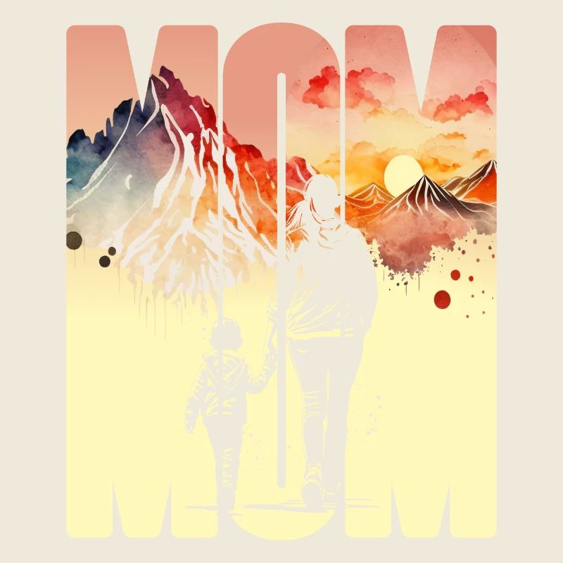 Mutter mit einem Jungen Muttertag Berge Mama Kind