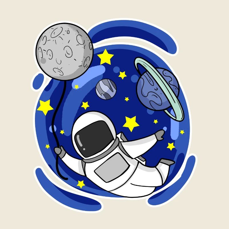 Astronaute dans l’espace - Motif d’astronaute pour enfants