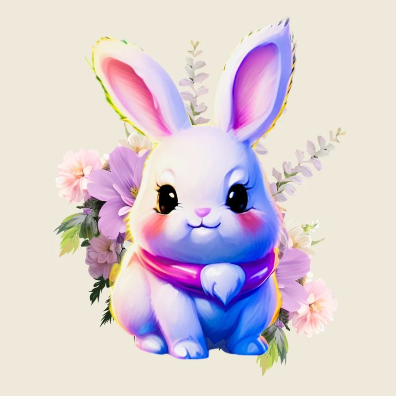 Fleurs Lapin de Pâques Lapin mignon
