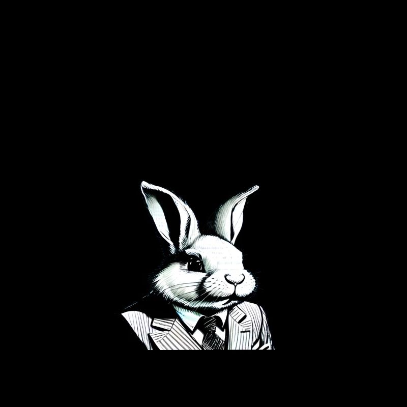 stylish Easter bunny with suit and tie