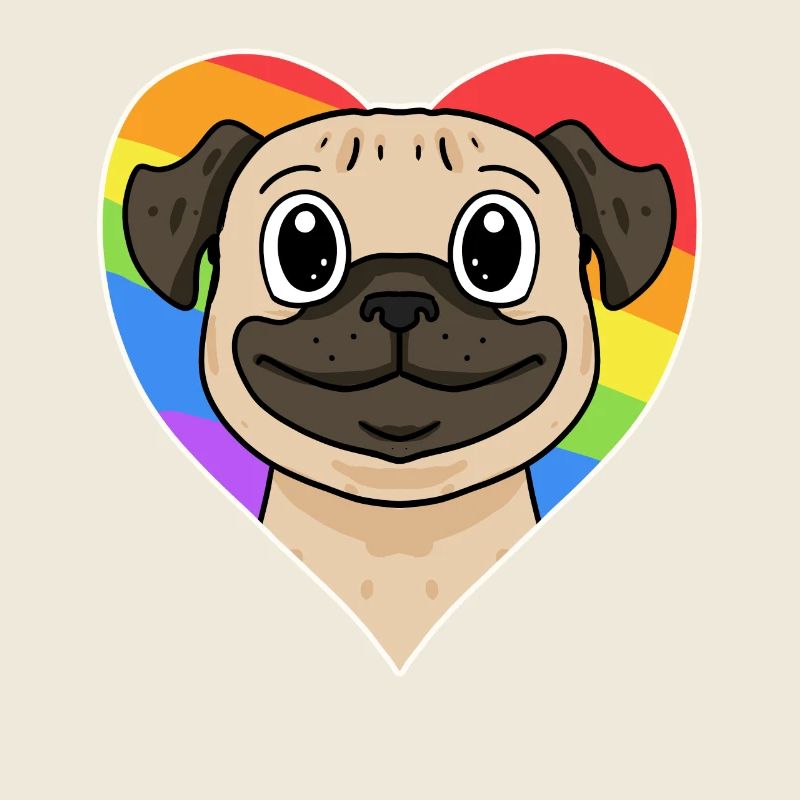 Regenbogen - Hund mit Herz