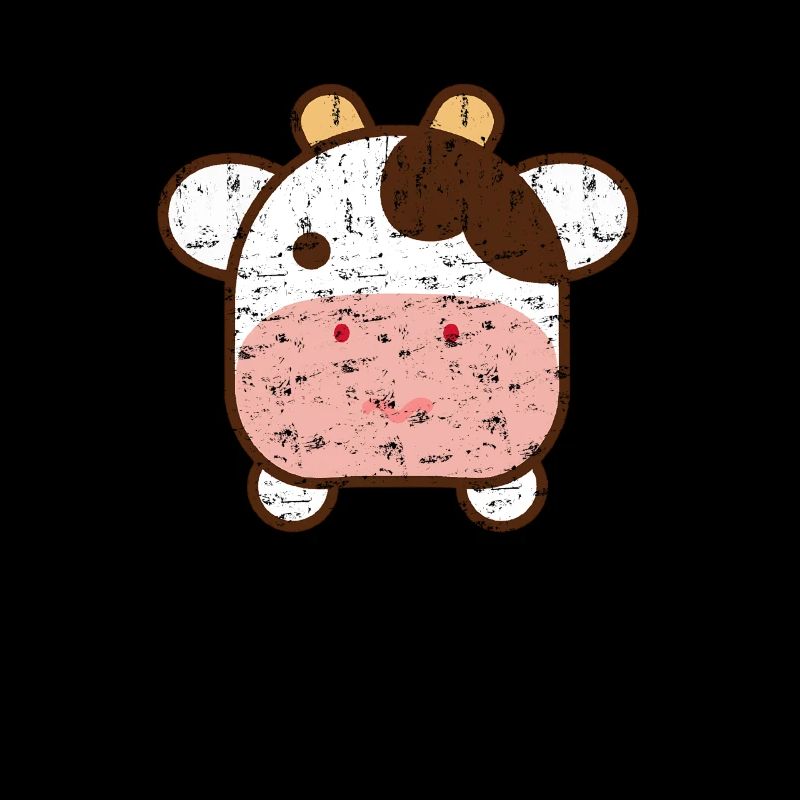 Mignonne vache Emo dans le style Kawaii