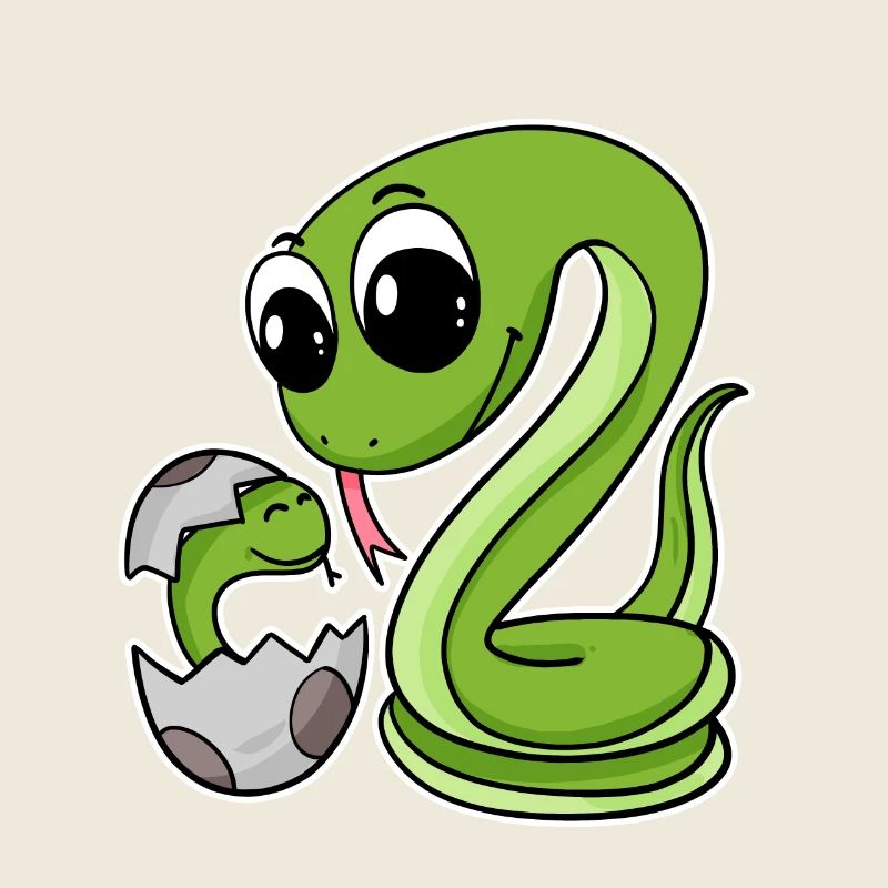 Famille Serpent - Serpent avec bébé - Serpents