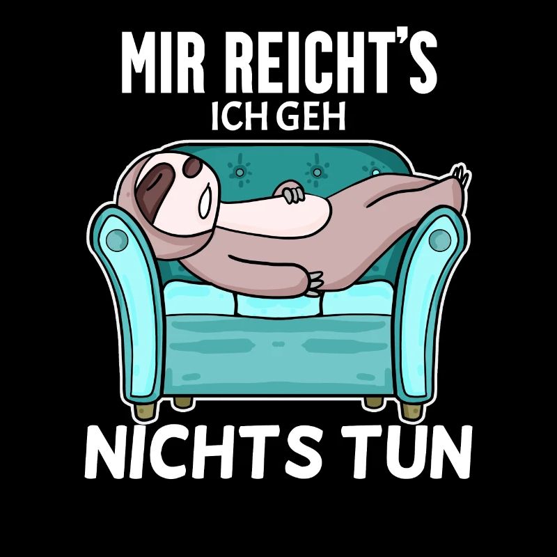 Faultier schlafen Spruch lustig Faul