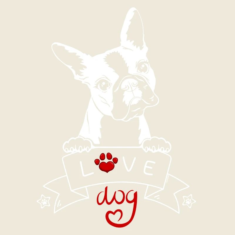 Love Dog Bouledogue - blanc